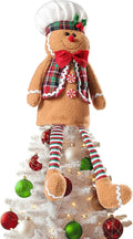 Gingerbread man Christmas Decorations, Christmas Tree Topper Gingerbread man, Funny and Unique Christmas Tree Decorations
