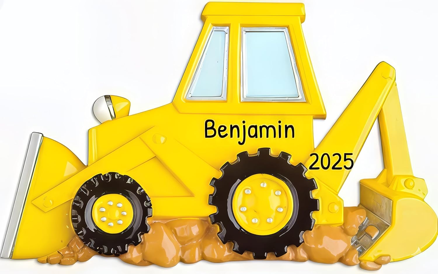 Personalized Bulldozer Ornament for Christmas Tree 2026 with Custom Name and Year Construction Truck Ornament Bulldozer Ornaments for Boys Kids and Toddlers Holiday Ornament Gift for Little Builders
