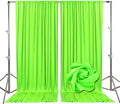 10ft x 10ft Fresh Green Backdrop Curtains for Parties, Fabric Satin Background Curtain with Rod Pockets for Weddings, Birthday, Baby Shower, Photography, Graduation Party Backdrop Drapes, 2 Panels