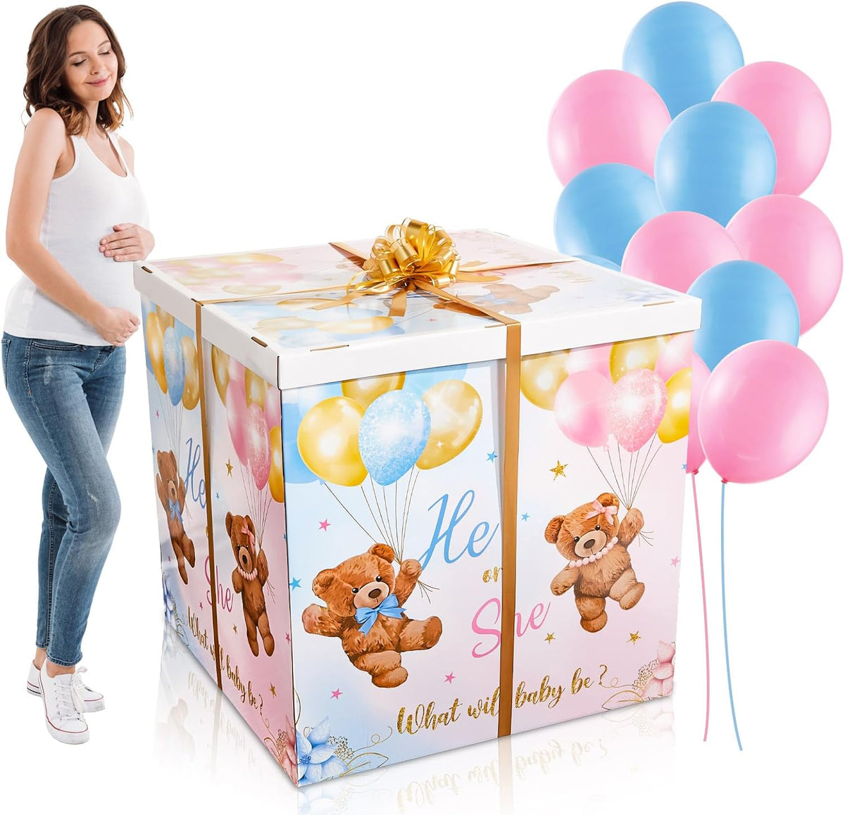 gisgfim 28 inches extra large gender reveal gift, main product view
