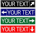 Custom Street Signs, Reflective Option, Single/Double Sided, Outdoor Metal Signs with Direction Arrow, Personalized Rust Free Aluminum, UV Protected & Weatherproof - 4x18 Inch