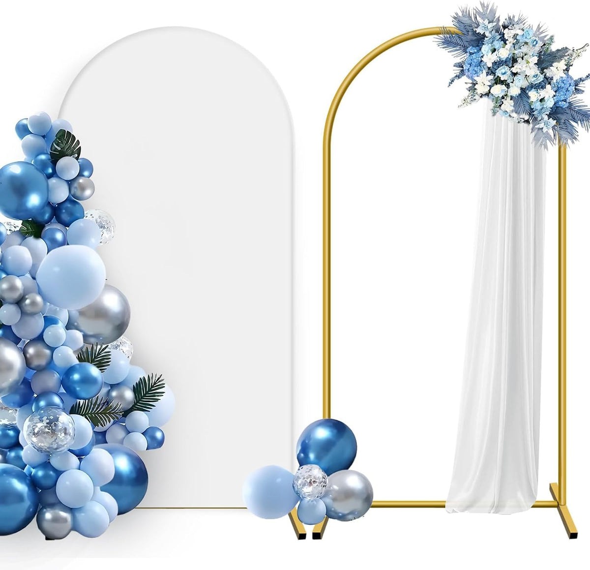 hemmotop metal arch backdrop stand and cover set, main product view
