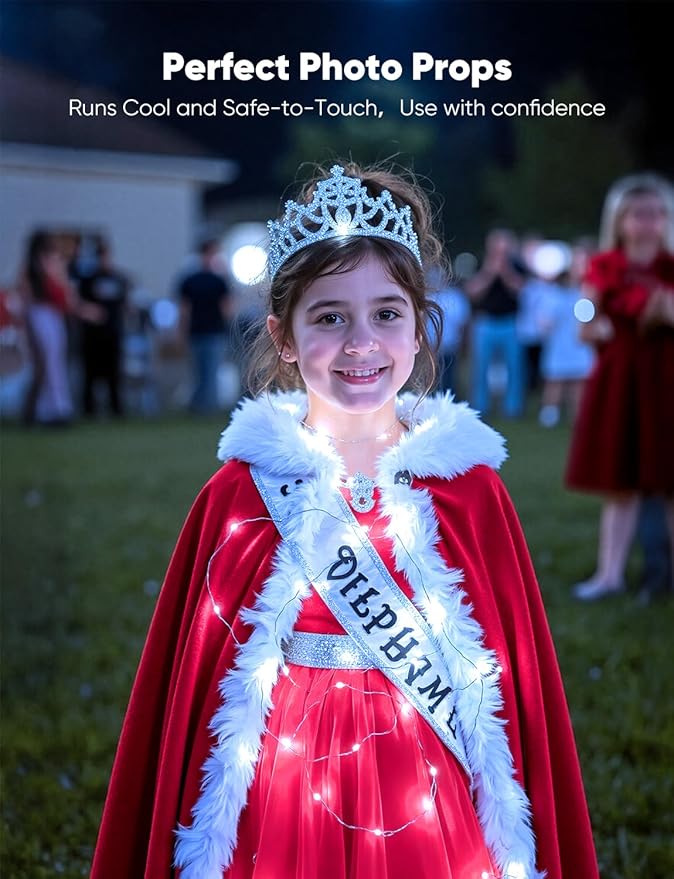 Brightown 24 Pack White LED Fairy Lights Battery Operated String Lights, 7ft 20LED Waterproof Silver Wire String Lights, Firefly Starry Moon Lights for Mason Jars DIY Christmas Wedding Party Bedroom