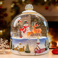 SUNFACE Snowman Christmas Snow Globe Lantern, Musical Light Up Snow Globe with Reindeer Cardinal Pine Trees, LED Glitter, 8 Classic Songs, 6H Timer, 3 AA or USB Powered, Gift for Adults Women Men
