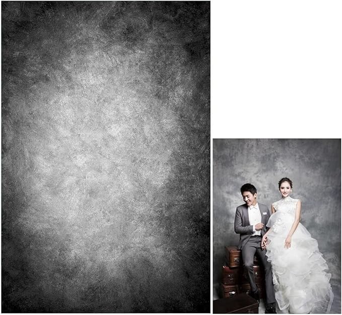 8x10ft Abstract Black Gray Portrait Photography Backdrops Photo Studio Prop Background for Children Adult