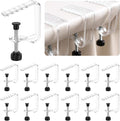 12 Piece Adjustable Tablecloth Clips with Strong Clamping Force to Prevent Slippage. Damage-Free Picnic Table Clips , Easy to Install, Suitable for Tables with Thickness Between 0.4-1.96 Inch.