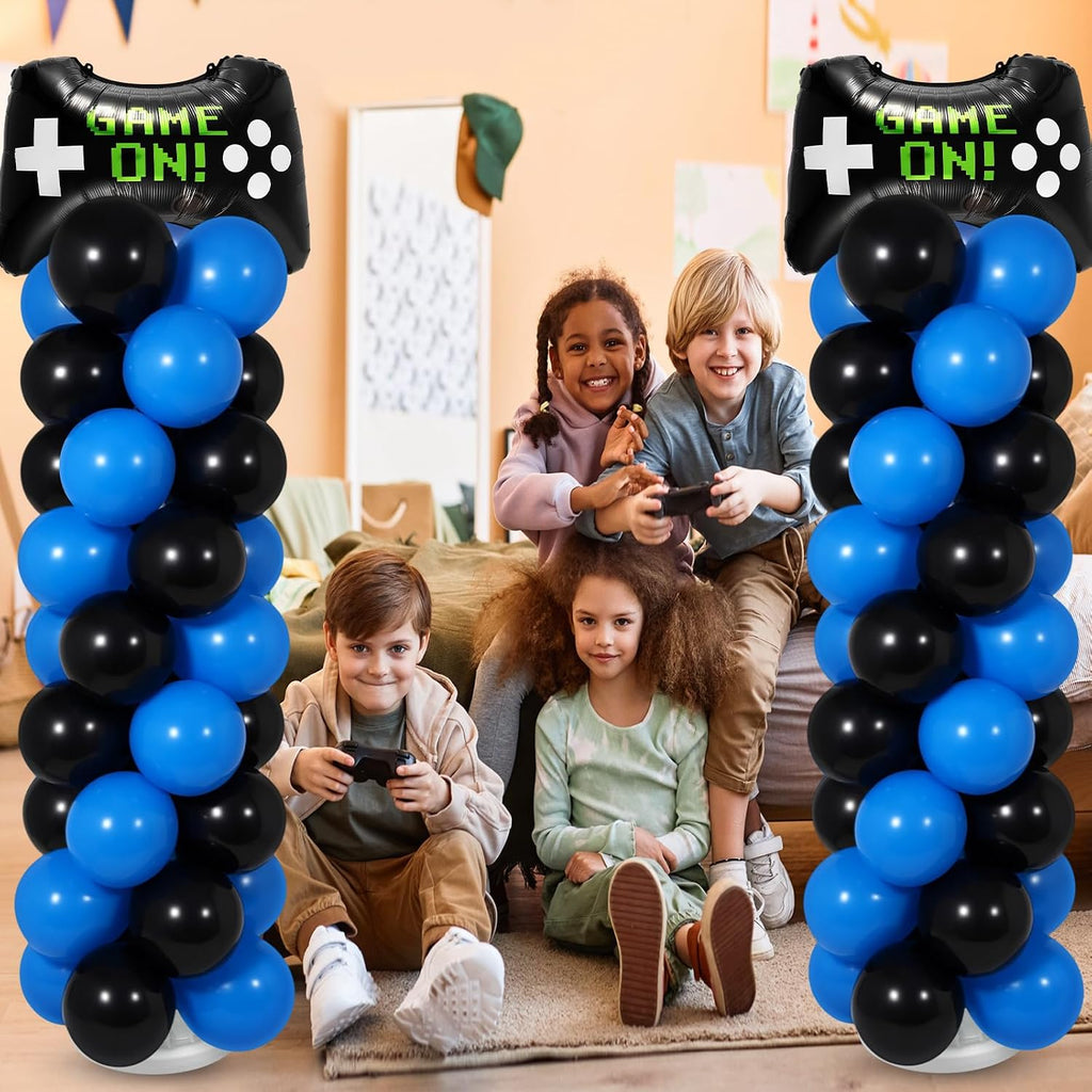 soulchen 2 set video game balloons column stand, front angle view