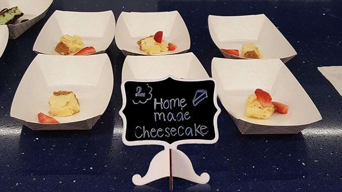 Reusable 20 Pcs Mini Chalkboard Signs with Easel Stand for Food Labels, Weddings, Birthday Parties, Message Board Signs and Event Decorations,Include 12 Colors Water-Based Chalks