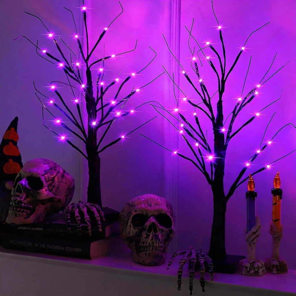 halloween decorations 2 pack 24 inch color-changing halloween, front angle view