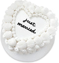 Acrylic Wedding Cake Topper - Elegant Vintage Heart Design for Bride & Groom - Just Married Cake Decor, Funny Wedding Cake Decoration (just married A)