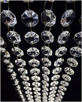 WAZHRMGHG 99FT Clear Acrylic Crystal Garland Strands Hanging Chandelier Bead Chain Ornament String Decorations for Manzanita Centerpiece Christmas Tree Wedding Party Celebration (99FT(30M))