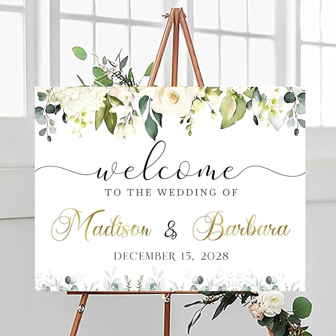 Wedding Welcome Sign, Custom Wedding Welcome Sign, Engagement Party Welcome Sign, Rustic Wedding Decorations For Ceremony, Sign In Board For Wedding