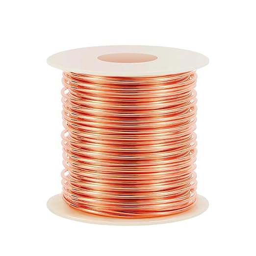 18 Gauge/ 1.0 mm 213 Feet 1 Pound Dead Soft Copper Wire for Electroculture Gardening, Jewelry Making, Beading, Science Projects, DIY Artwork