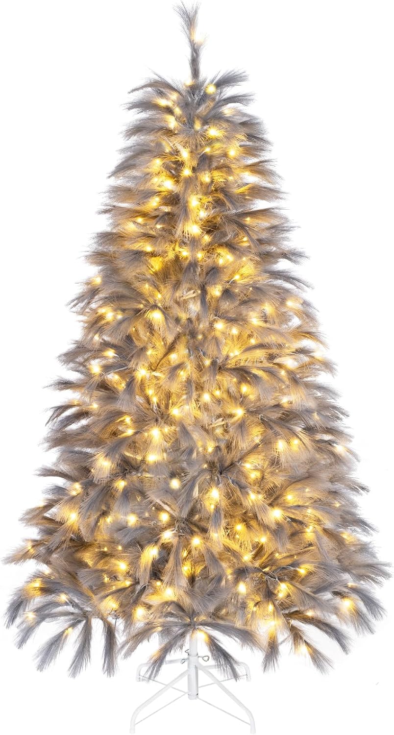 happygrill 6 ft pre-lit christmas tree w/ 430, main product view