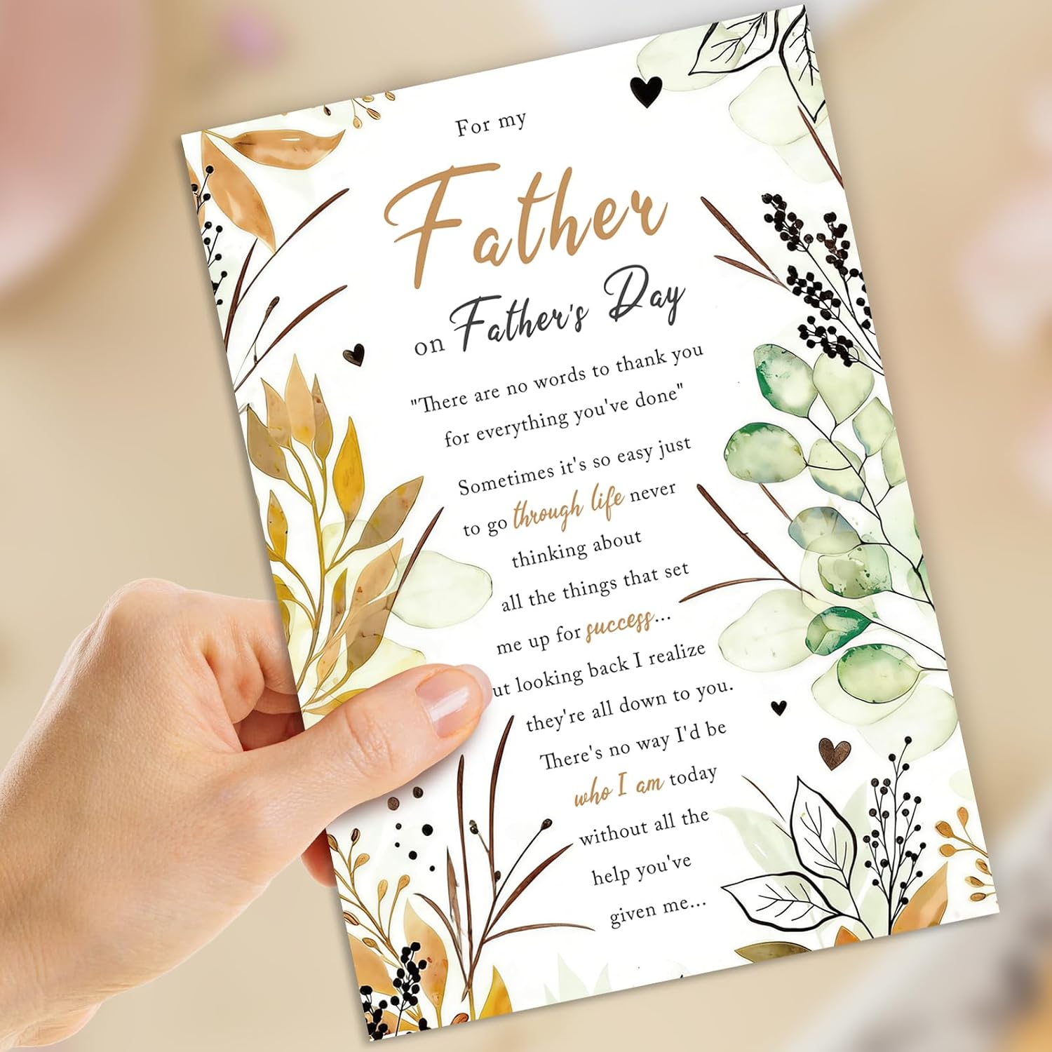 Fathers Day Gift for Dad, Father's Day Card Gift for Dad from Daughter Son, Fathers Day Card Gifts for Papa from Daughter, Fathers Day Gift Iideas, Father's Day Card