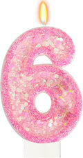 Number 6 Butterfly Birthday Candle, Cake Topper, Party Decor