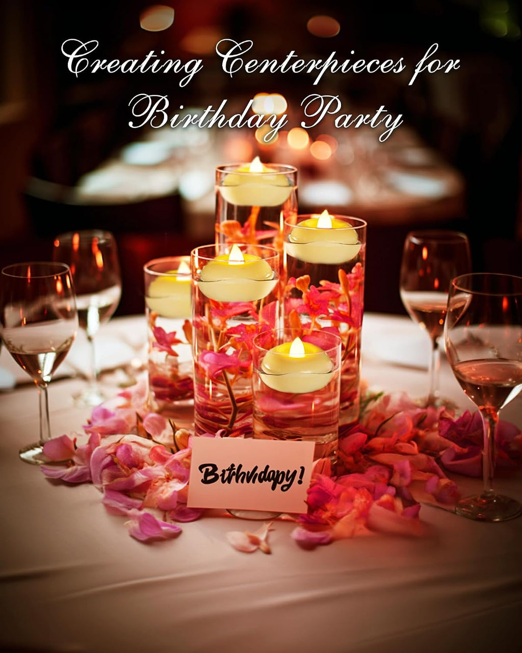 Homemory 12 Pack 2” Flameless Led Floating Candles, 200 Hour Battery Operated Flickering Waterproof Tealights for Cylinder Vases, Centerpieces at Wedding, Party, Pool, Holiday (Ivory Base)