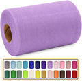 Lavender Tulle Fabric Roll 6 Inch X 300 FT (100 Yards) Matte Tulle Ribbon Netting Mesh Spool for DIY Tutu Skirt Wedding Bow Gift Wrapping Baby Shower Christmas Party Halloween Decorations