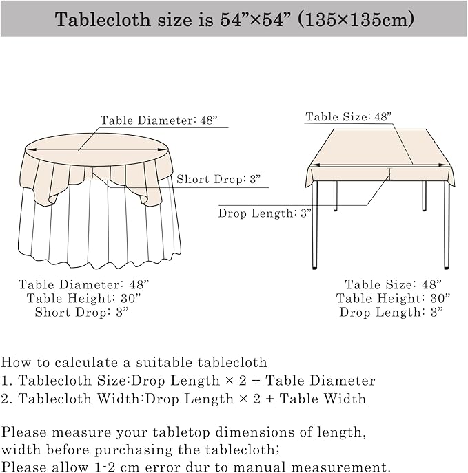 ShinyBeauty Sequin Tablecloth - Square 54x54-Inch Iridescent White Table Cloths for Round Table - Glitter Tablecloth Linen for Party