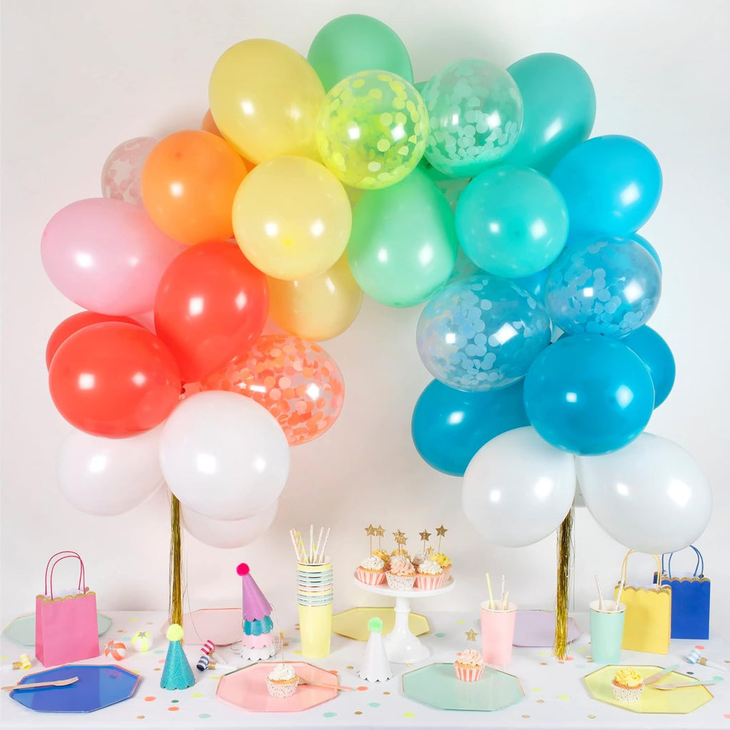 meri meri rainbow balloon arch kit (pack of, front angle view