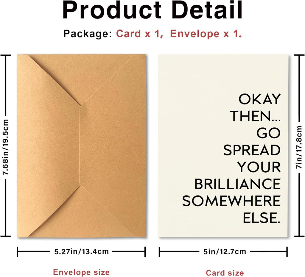 PTRUKD, Funny Coworker Traitor Leaving Card, Coworker Leaving Card, Goodbye Farewell Cards for Him and Hers, New Job Cards Gift for Men and Women, Good Luck In New Job