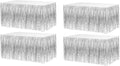 4 Pack 29x108 Inch Metallic Foil Fringe Tinsel Table Skirts for Rectangle Tables Streamer Curtains Backdrop for Wedding, Birthday, Parade Floats, Christmas, Halloween Party Decoration(Silver)