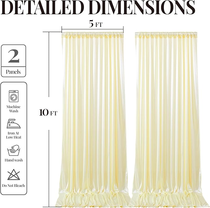10x10 ft Champagne Glitter Backdrop Curtain for Parties, Wrinkle Free Glitter Photo Backdrop Drapes 2 Panels 5x10FT Shimmer Back Drop Cloth for Wedding Birthday Stage Photography Background Decor