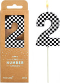 PHD CAKE 2.76 Inch Number 2 Racing Birthday Candles, Cool Racing Themed Number Candles, Cake Number Candles, Party Celebration, Style Candle
