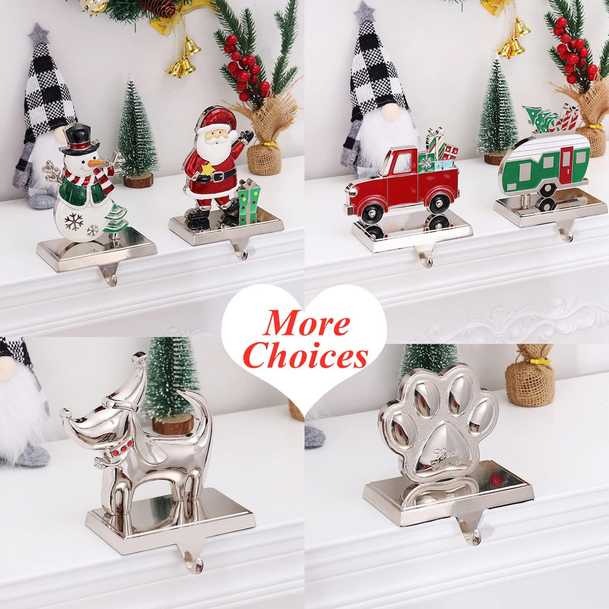 2set dog paw print stocking holder xmas stocking, package contents