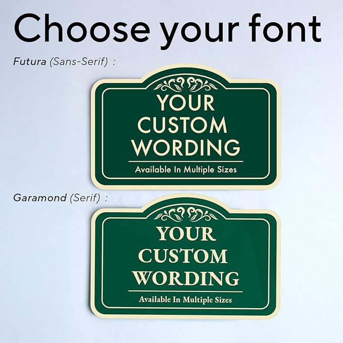 Custom Aluminum Outdoor Sign - Personalized Driveway Sign, Waterproof USA Made, Forest Green 10x7 In