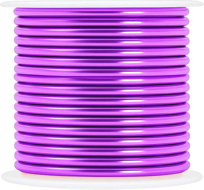 Mandala Crafts 14 Gauge Anodized Aluminum Craft Wire for Jewelry Making – 330 FT Colored Flexible Silver Lavender Purple Pink Ice Blue Turquoise Wire - Bendable for Bonsai Armature Crafting Sculpting