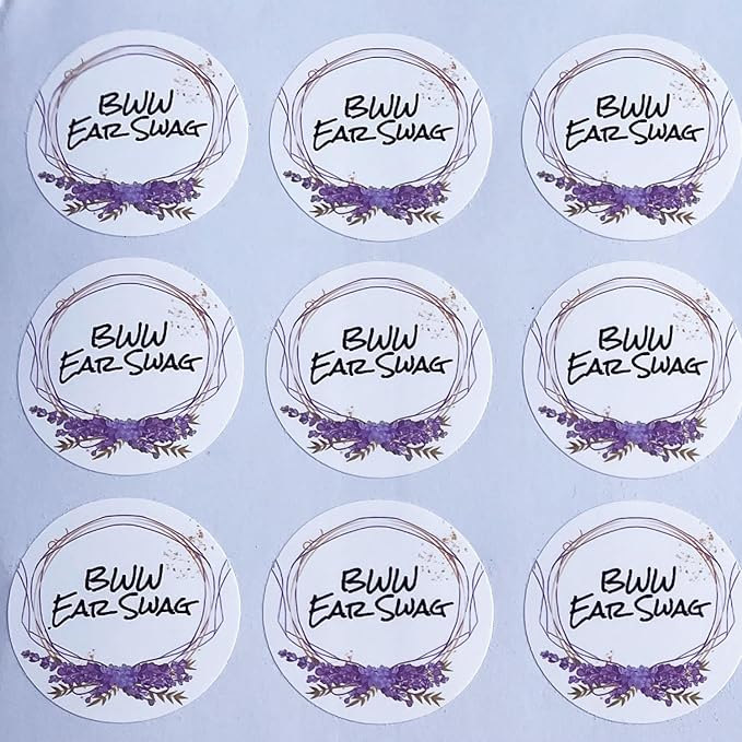 Custom Stickers for Weddings, Birthdays & Businesses - Personalized Labels with Your Logo - Waterproof, Fade and Heat Resistant - Pack of 100-1000 (Wreath P, 3 Inch)