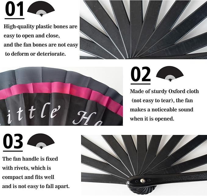 Custom Fans with Your Photo/Text - 13 Inch Personalized Folding Hand Fan for Line Dancing, Weddings, Parties | Decorative Gift for Women, Church Events & Dance Performances (20, 13 Inch)