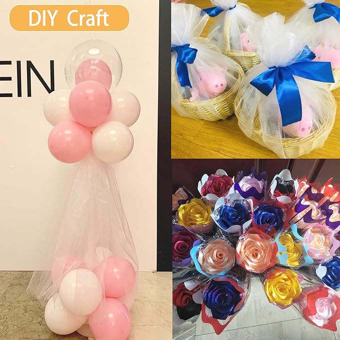 Crystal Organza Tulle Sheer Fabric Backdrop Curtains for Wedding Baby Shower Birthday Party Event Decor, 19” by 30 Yard (Green)