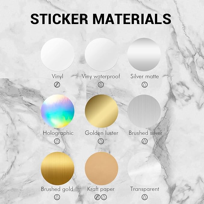 Custom Logo Stickers for Business, Personalised Logo Labels - Any Shape, Waterproof Vinyl Perfect for Branding & Packaging