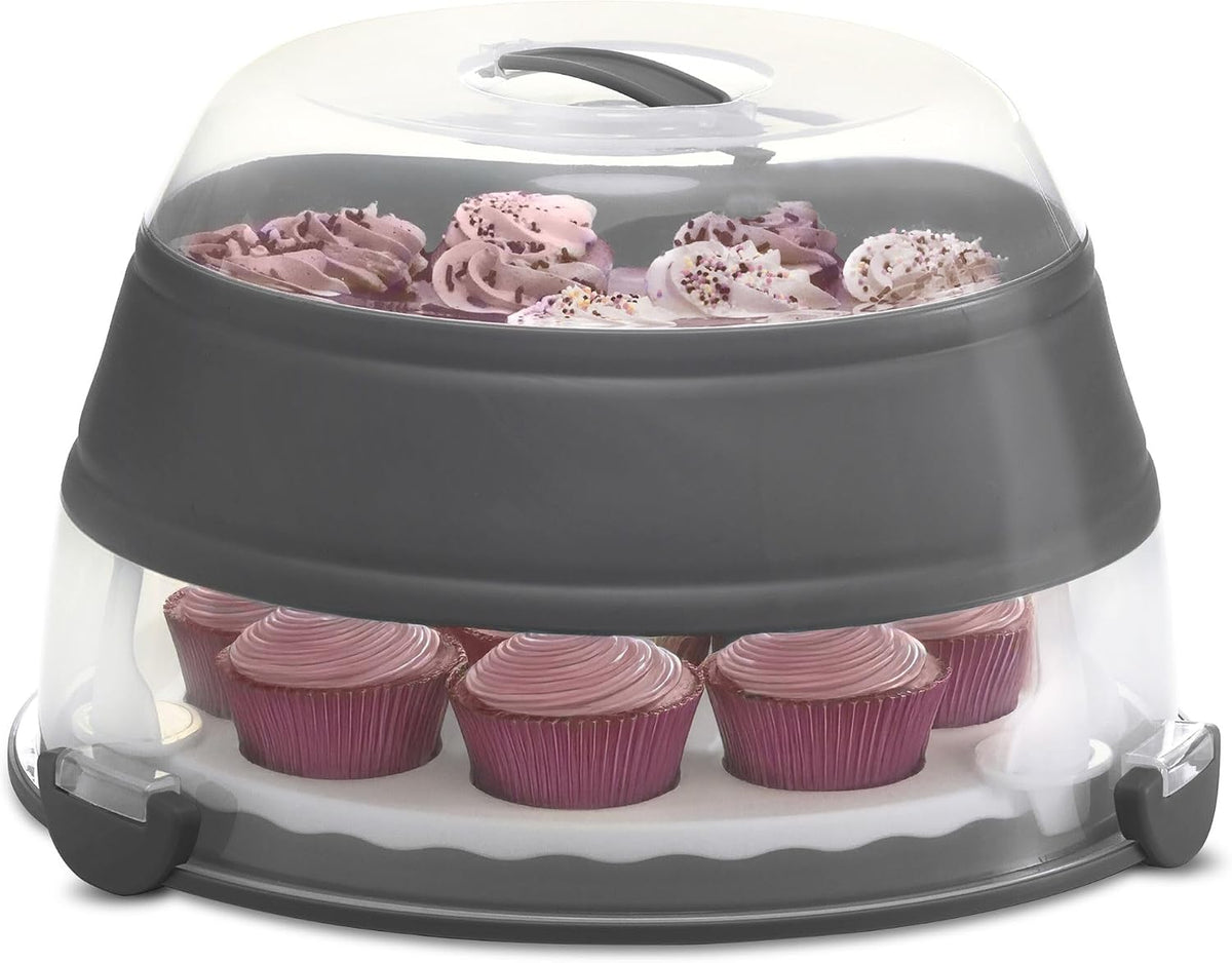 prepworks collapsible cupcake carrier - 12-cup capacity, foldable, main product view