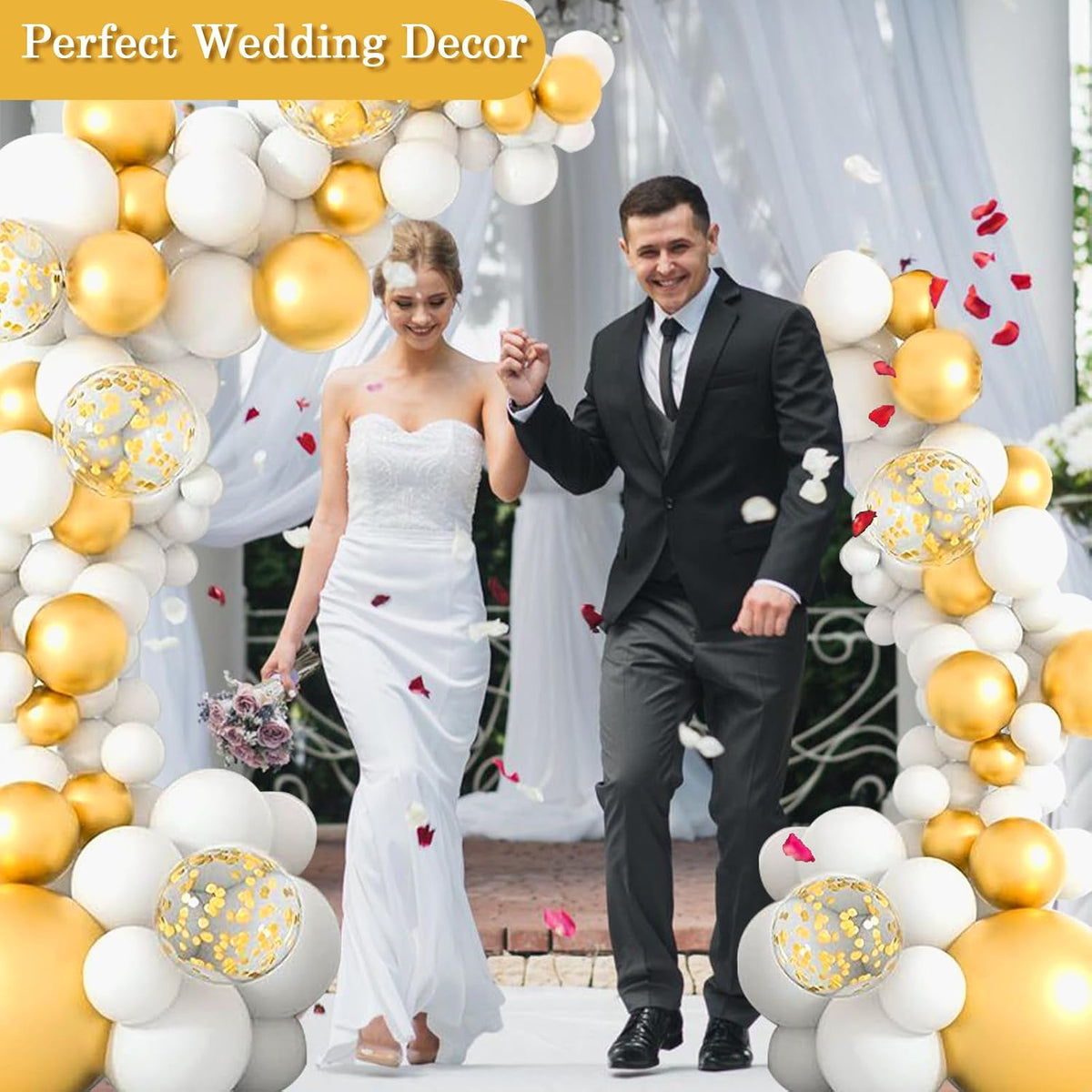 8.2ft & 6ft balloon arch kit, half arch on a desk or shelf