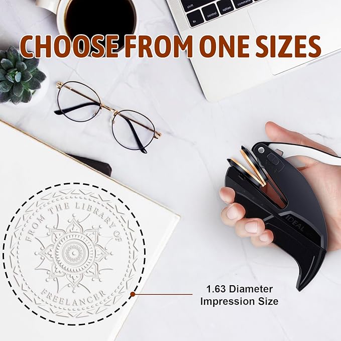 Personalized Book Embosser - Custom Library Stamp, Personal Gifts for Book Lovers, Readers, Teachers (Star-03)