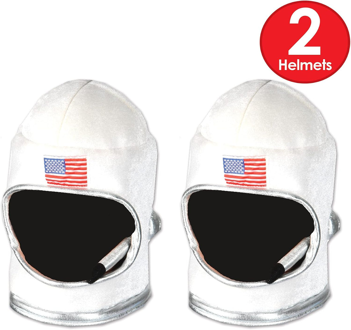 Beistle Unisex Plush Astronaut Helmet – Silver & White Headwear, Space Th...