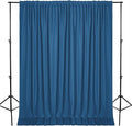 DWCN 10x10 FT Backdrop Curtains for Parties, Photography Backdrop Drapes with Rod Pockets for Wedding Decorations Stage Birthday Family Gatherings, 2 Panels 5ft x 10ft, Royal Blue
