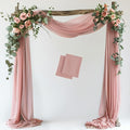 Wokceer Wedding Arch Draping Fabric 2 Panels 28.7" x 20FT Dusty Rose Sheer Fabric Backdrop Arch Draping for Wedding Ceremony Birthday Party Bridal Shower Decoration