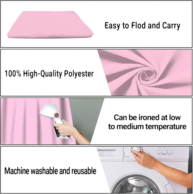 5x7FT Pink Backdrop for Screen Photography, High-end Polyester Photo Background for Photoshoot, Party, Video