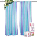 DUOBAO Sheer Curtains for Girls Bedroom, Light Filtering Purple Rod Pocket Drapes - 2 Panels 29x120 Inches, Mermaid Design