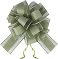 GURVOCY 6 PCS Sage Green Large Pull Bows for Gift Wrapping, Big Christmas Gift Bows for Presents, 6 Inch Ribbon Bow for Wedding Car Gift Baskets