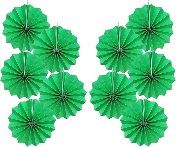 Green Party Decorations,Green Paper Decorations for Party,Tennis Party Decorations Party Paper Fans Bulk 8in,Graduation Decoration Classroom Decor,St Patrick's Day Decortions 30 Color DIY Set （Green）