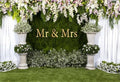 Wedding Arch Flower Backdrop 12x8ft - Mr & Mrs Engagement & Anniversary Ceremony Background