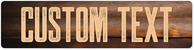 Custom Sign, Custom Street Sign, 11 Font Colors, 13 Font Styles, 4 Hole Options, 22 Sizes, 3x12 Inches, Rust Free DiBound, Fade Resistant, Made in USA by My Sign Center (Vintage Wood)