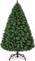6ft artificial christmas tree, realistic full unlit holiday, main product view
