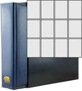 Ursae Minoris Estate Library Deluxe 4 Q-Ring Large Format Binder for Up to 2400 Sports/Trading Cards - Deep Blue with Black Slipcase