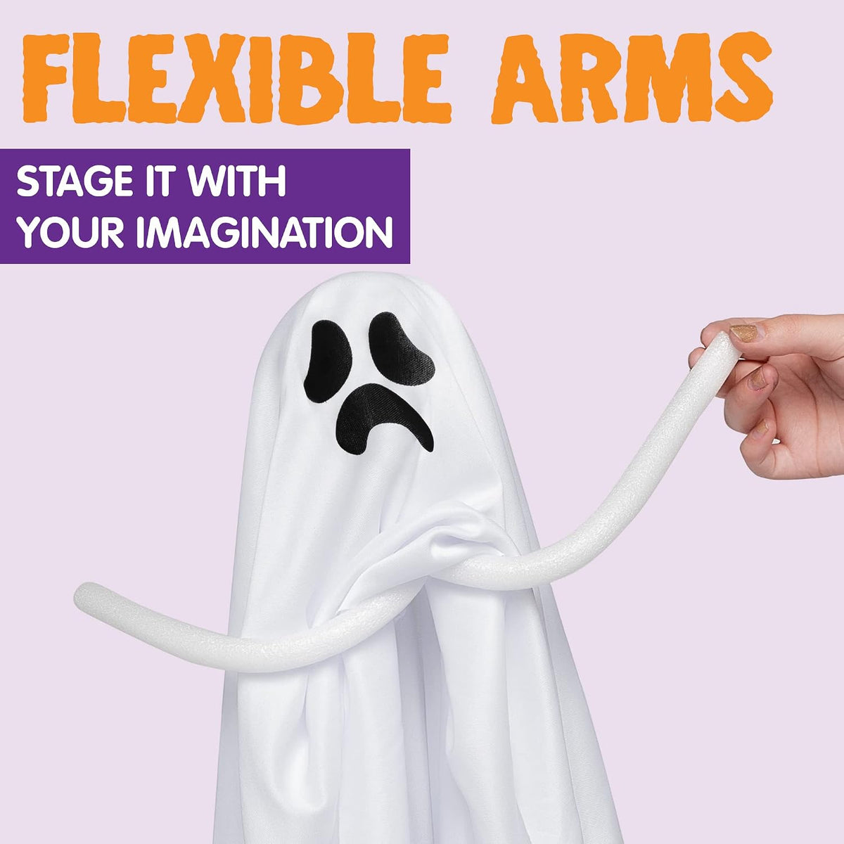 JOYIN 6 Pcs Halloween Decorations Outdoor Hanging Ghost, 19.6” White Flying G...